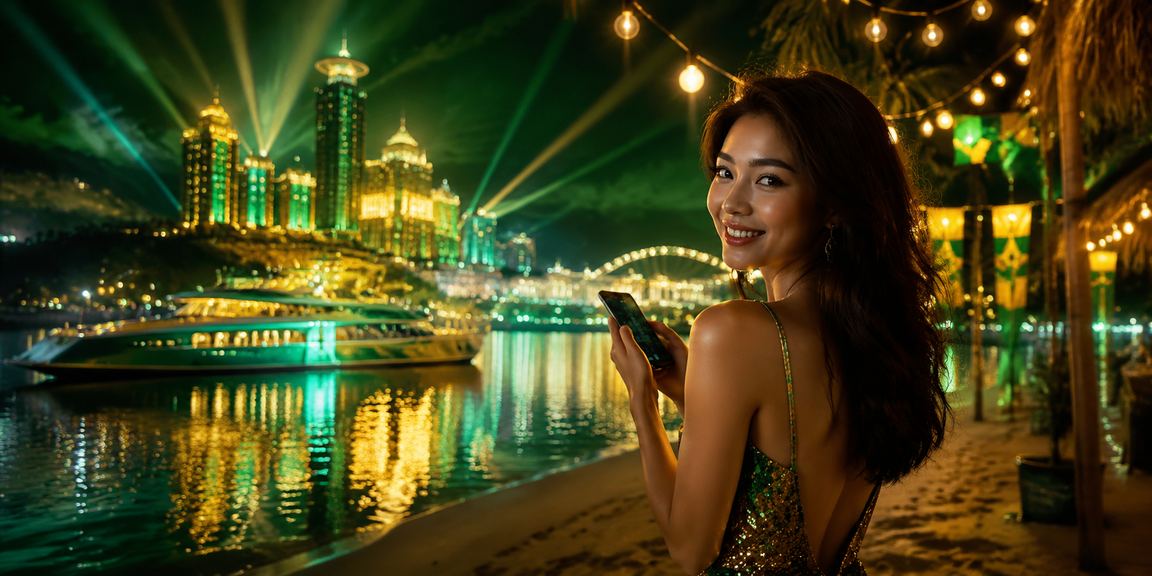 Pengguna di Genting Highlands menggunakan telefon mudah alih untuk strategi kasino gaya Melayu