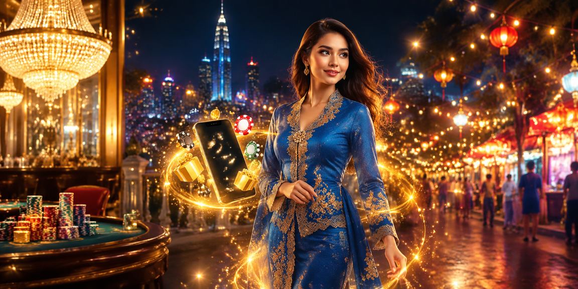 Pengguna berbaju kurung di Kuala Lumpur mendaftar akaun untuk mendapat bonus pertaruhan
